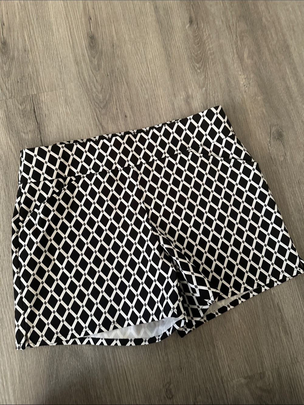 Premise Black & White Lattice Athletic Skort